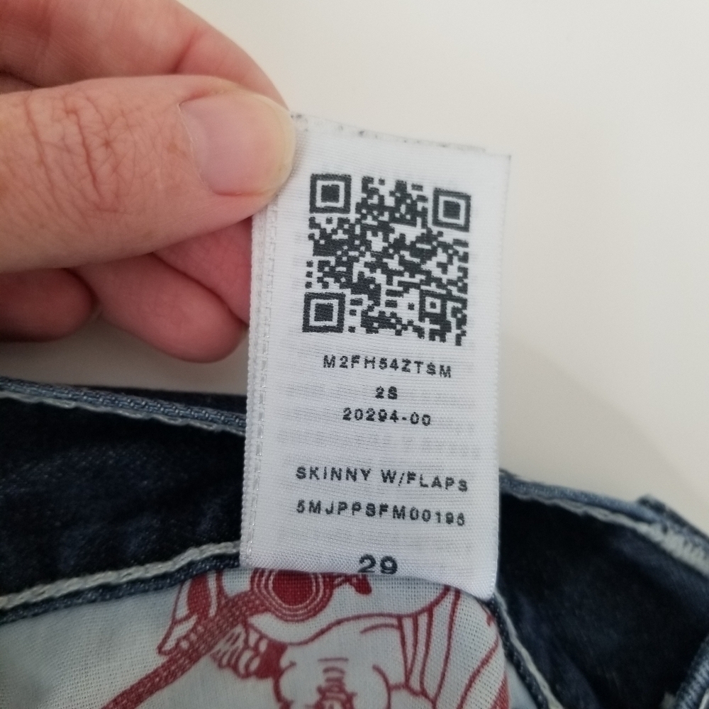 True Religion Skinny Jeans with Flap Size 29 Dark Wash - Picture 9 of 16